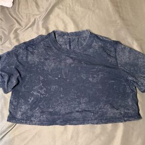 BNWOT LULULEMON Navy Blue Marble GOLD Women's Crop Top